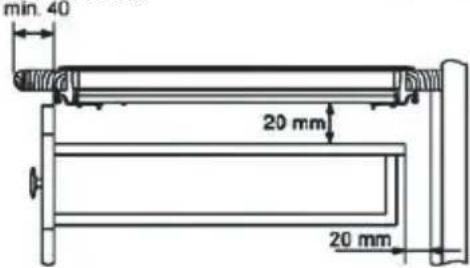 min. 40 20 mm 20 mm
