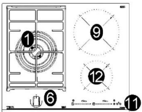 TEKA JZC 63312 AB - DESCRIPTION OF HOBS - 1