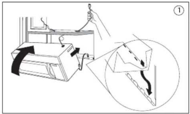DANBY DOM1741BSSDB - Mounting the microwave oven - 1