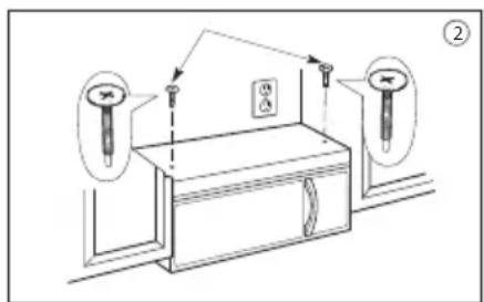 DANBY DOM1741BSSDB - Mounting the microwave oven - 2