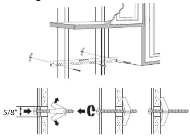DANBY DOM1741BSSDB - Install the mounting plate - 1