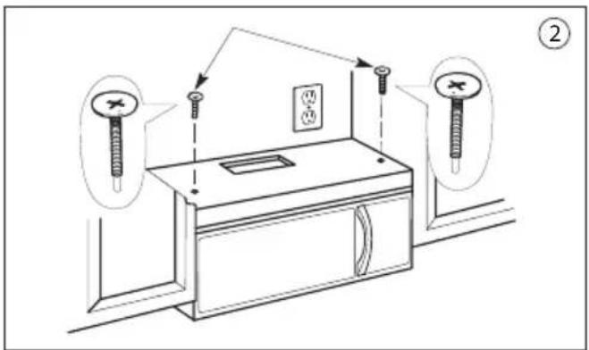 DANBY DOM1741BSSDB - Mounting the microwave oven - 2