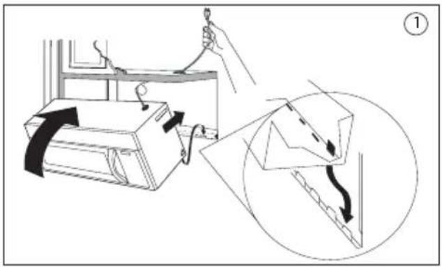 DANBY DOM1741BSSDB - Mounting the microwave oven - 1