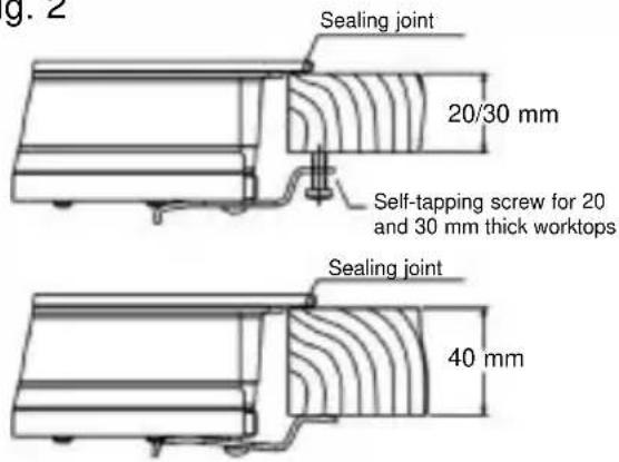 TEKA VTC R 2DC E - Fixing the hob - 1