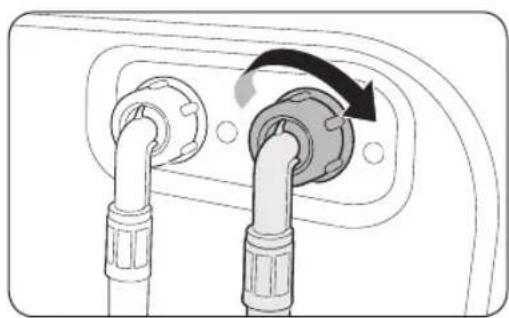 SAMSUNG WW1TDG5B25AH - Bei bestimmten Modellen mit zusätzlichem Warmwasseranschluss: - 1