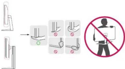 LG 32UR50B - Moving and Lifting the Monitor - 1