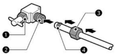 LG LF21C6200 - Connect the tubing to the shutoff valve. - 1
