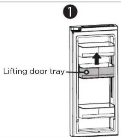 MIDEA MRF29D2AST - Removal of lifting door tray - 1