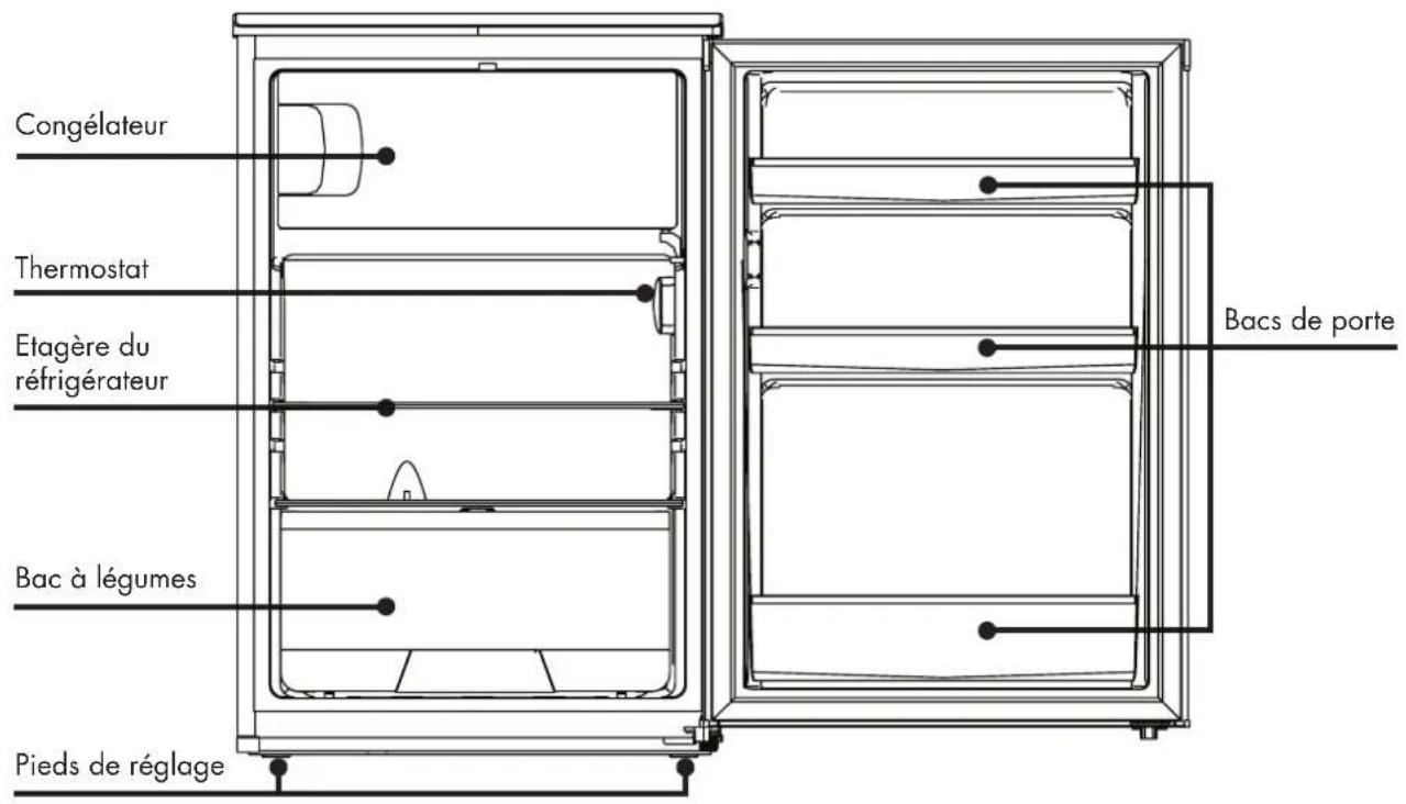 Wisberg WBKV55DW - CARACTÉRISTIQUES DE PRODUIT 2.1 DIMENSIONS - 1