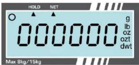 HOLD NET 000000 g lb oz ozt dwt Max 8kg/15kg