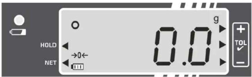 HOLD NET 0.0 g + TOL -