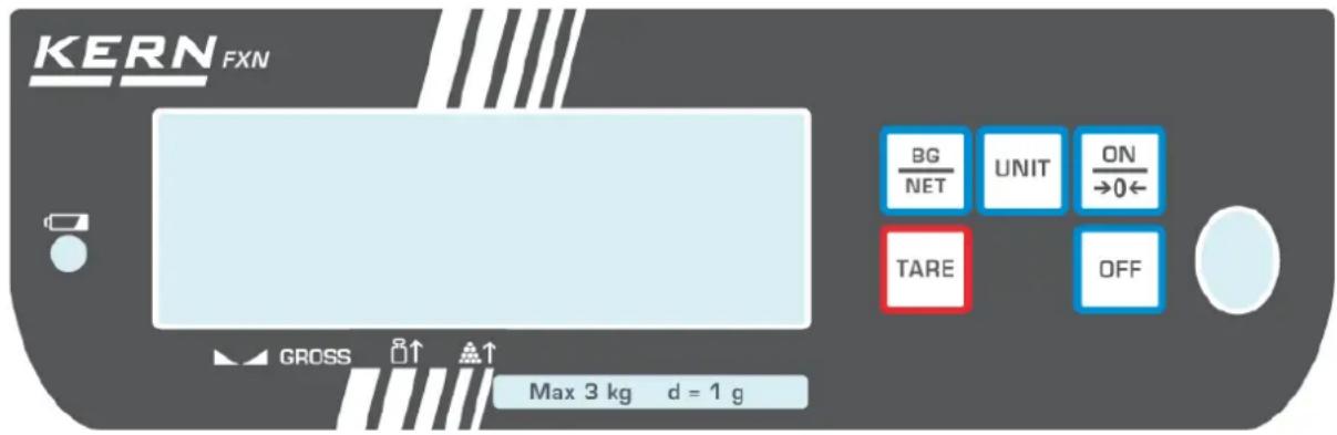 Kern FXN 30K-3N - Vue d'ensemble des affichages - 1