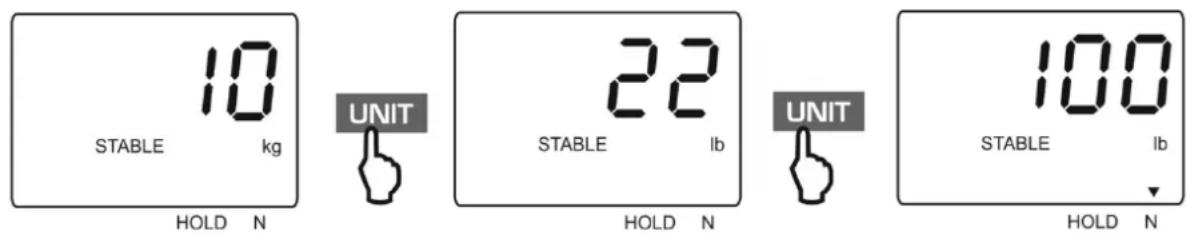 Kern HFC 3T-3 - Εναλλαγή μονάδων βάρους - 1
