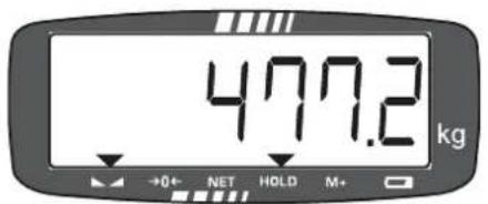 477.2 kg +0← NET HOLD M+