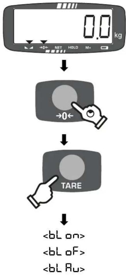 Kern HFD 10T-3 - Hinterleuchtung ein-/ausschalten - 1