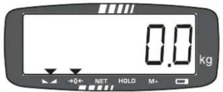 0.0 kg →0← NET HOLD M+