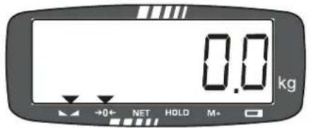 0.0 kg →0← NET HOLD M+