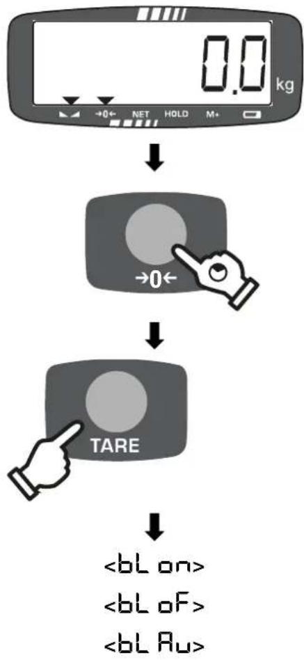 Kern HFD 3T-3 - Switching the backlighting on/off - 1