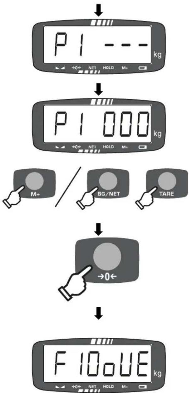Kern HFD 3T-3 - Setup-Menü aufrufen - 2
