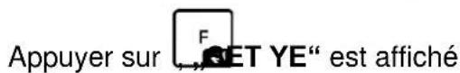 Appuyer sur F , "GET YE" est affiché