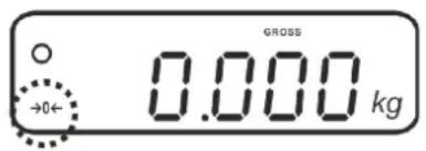 GROSS 0.000 kg →0←