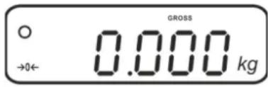 GROSS 0.000 kg →0←
