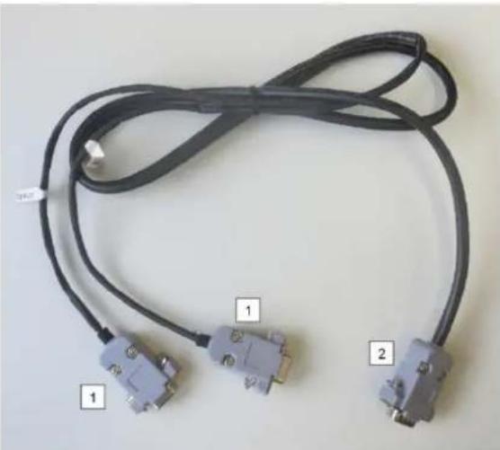 Kern IFS 60K0.5D - Connecting the bulk scales to the reference balance EWJ via the optional interface cable CCA-A01 - 1