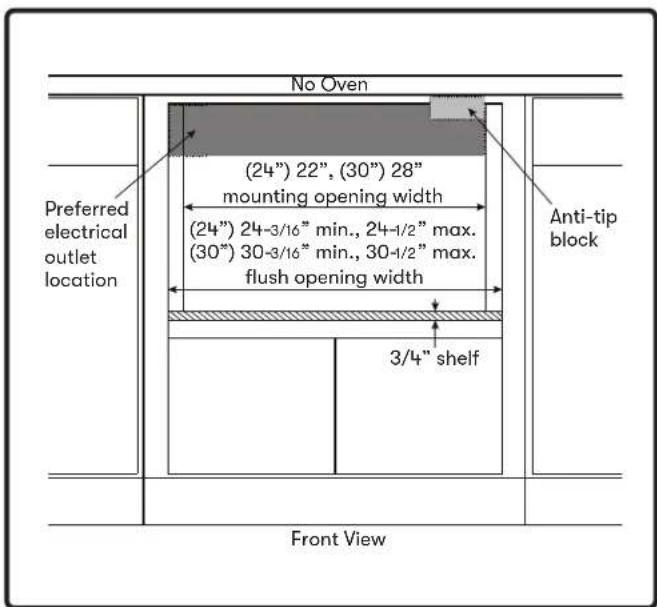 Zephyr MWD3001AS - Flush Mount Installation - 2