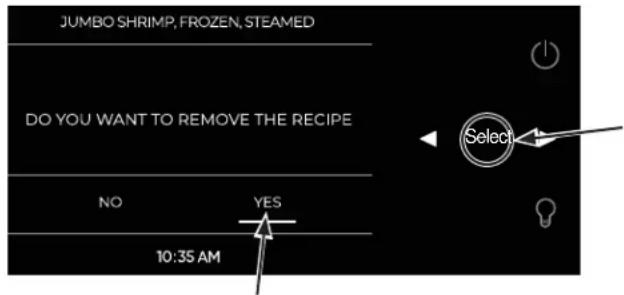 Monogram ZMB9031SNSS - To remove a personalized recipe - 2