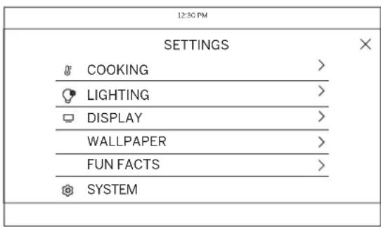 Monogram ZHP304ETVSS - SETTINGS - 2