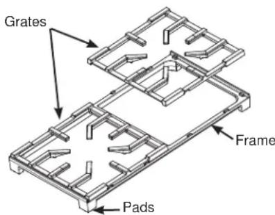 Monogram ZDP366NTSS - BURNER GRATES - 1