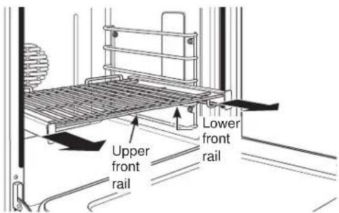 Monogram ZHP365ETVSS - To remove a rack: - 2