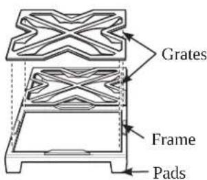 Monogram ZDP364NRPSS - Burner grates - 1