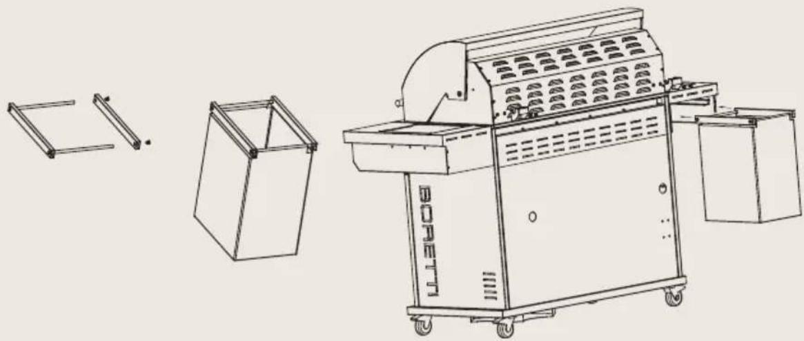 BORETTI Imperatore Nero 5B - Schritt 4 – Zusammenbau und Installation des Abfallbeutels - 1