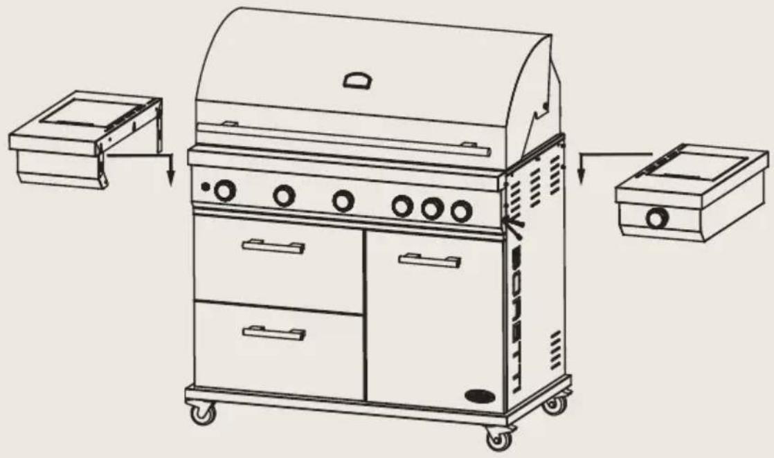 BORETTI Imperatore Nero 5B - Trinn 2 – Montering av sidebordene - 1