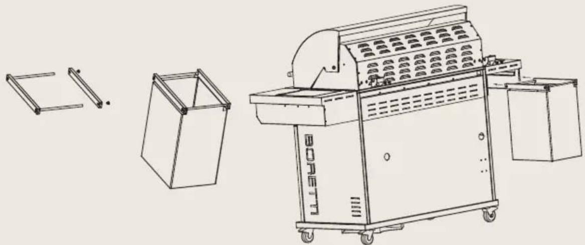 BORETTI Imperatore Nero 5B - Trinn 4 – Monter og installer avfallsposen - 1