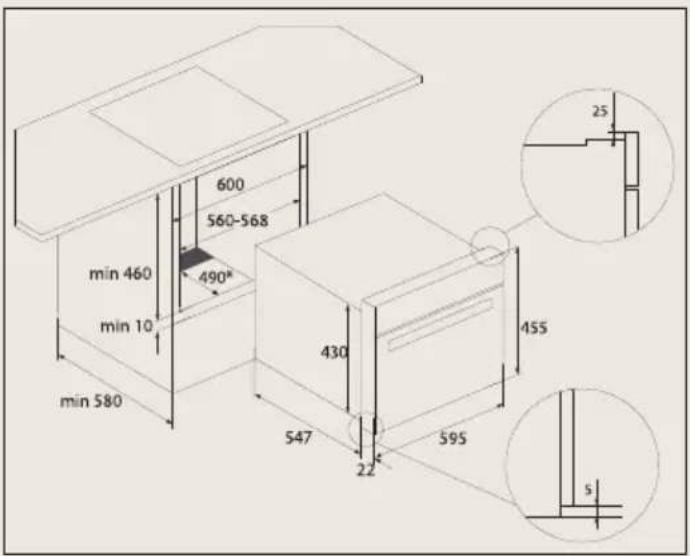 BORETTI MLBC45ZW - Installation sous les plaques de cuisson - 1