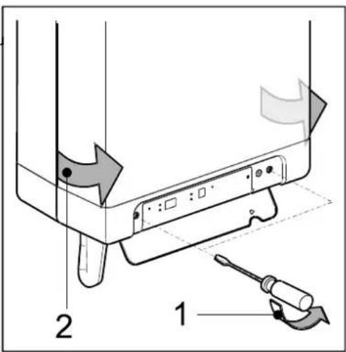 DAIKIN EHOBG18ABV1 - Entfernen des Abdeckblechs und der Frontabdeckung - 2