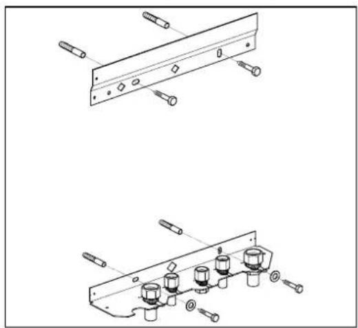 DAIKIN EHOB42ABV1H - Assemblage de la barrette de suspension et de la chaise d'assemblage - 1