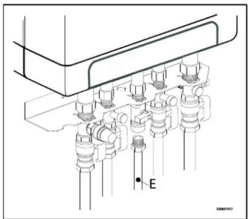 DAIKIN EKOMB22AAV1H - Anschließen der Gasleitung - 1