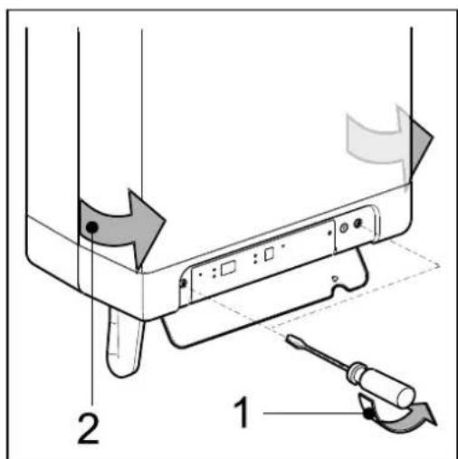DAIKIN EKOMB22AAV1H - Removing cover plate and front panel - 3