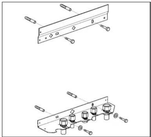 DAIKIN EKOMBG22ABV1 - Assemblage de la barrette de suspension et de la chaise d'assemblage - 1