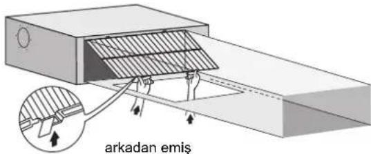 DAIKIN FXSQ100A2VEB - Emme izgarasını açın. (Yalnızca alttan emiş.) - 3