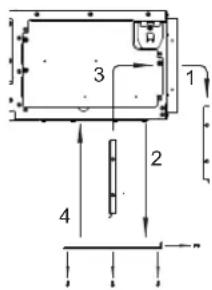 DAIKIN FXSQ63A2VEB - Instalação com a conduta traseira, sem abertura de assistência da conduta (Ver figura 6c) - 2