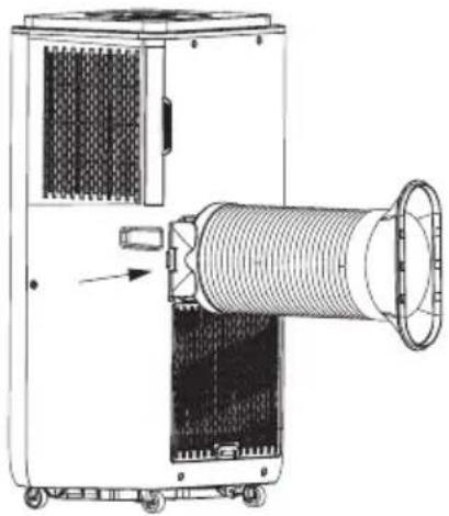 UFESA Alaska 7 - B) Installazione del tubo di scarico dell'aria e dell'adattatore per finestre - 3