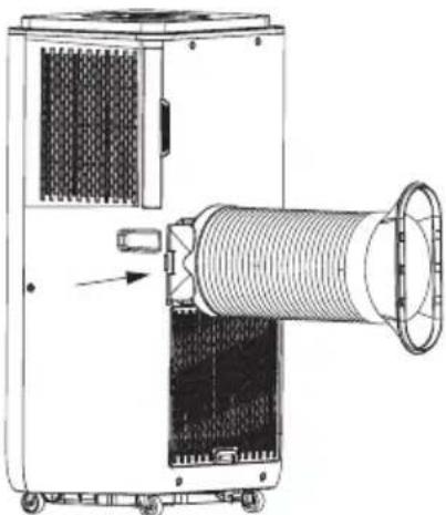 UFESA Alaska 7 - B) Montage des Abluftschlauches und des Fensteradapters - 3