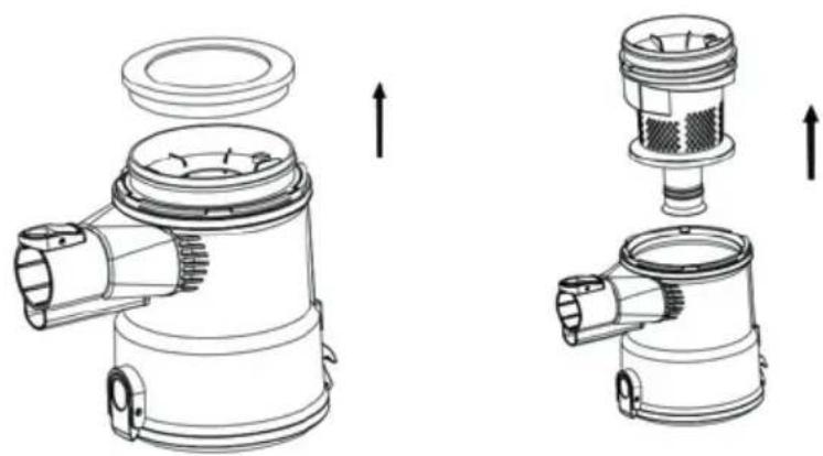 UFESA Sena - Cleaning the filter: - 2