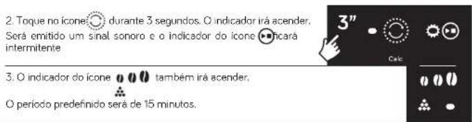 UFESA Supreme Barista - Definir o tempo de desligamento automático - 2