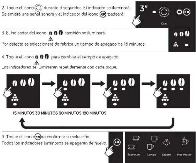 UFESA Supreme Barista - Selección del tiempo de auto apagado - 2