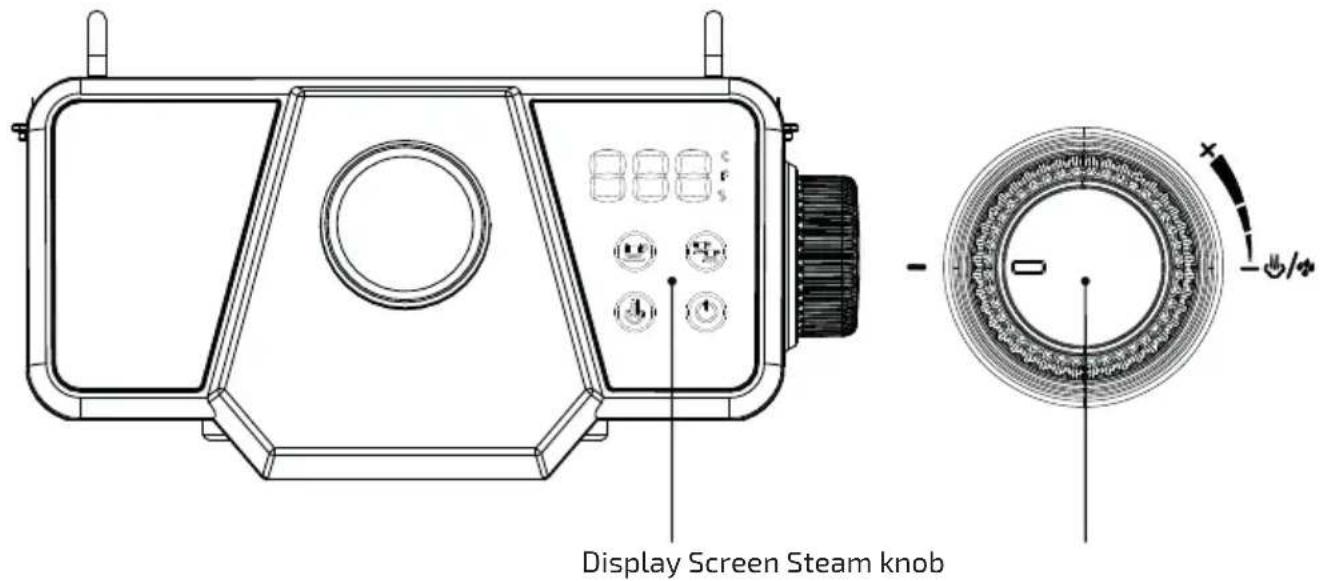 UFESA Bergamo - DISPLAY SCREEN AND STEAM KNOB - 1